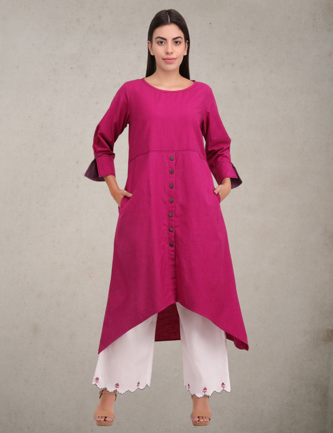 Asymmetric Kurta Set