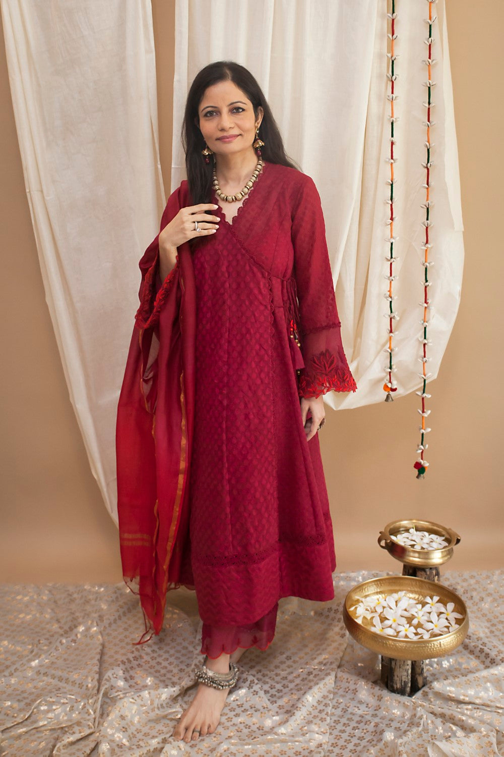 Padmini Angrakha with Pyjama & Dupatta