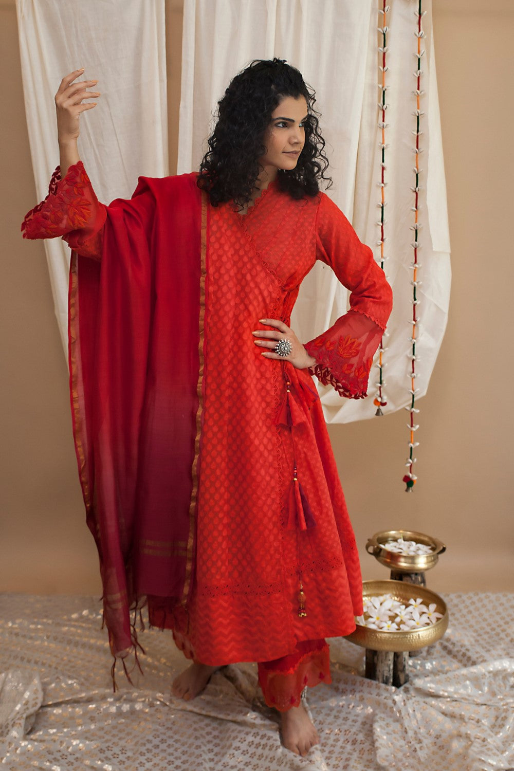 Padmini Angrakha with Pyjama & Dupatta