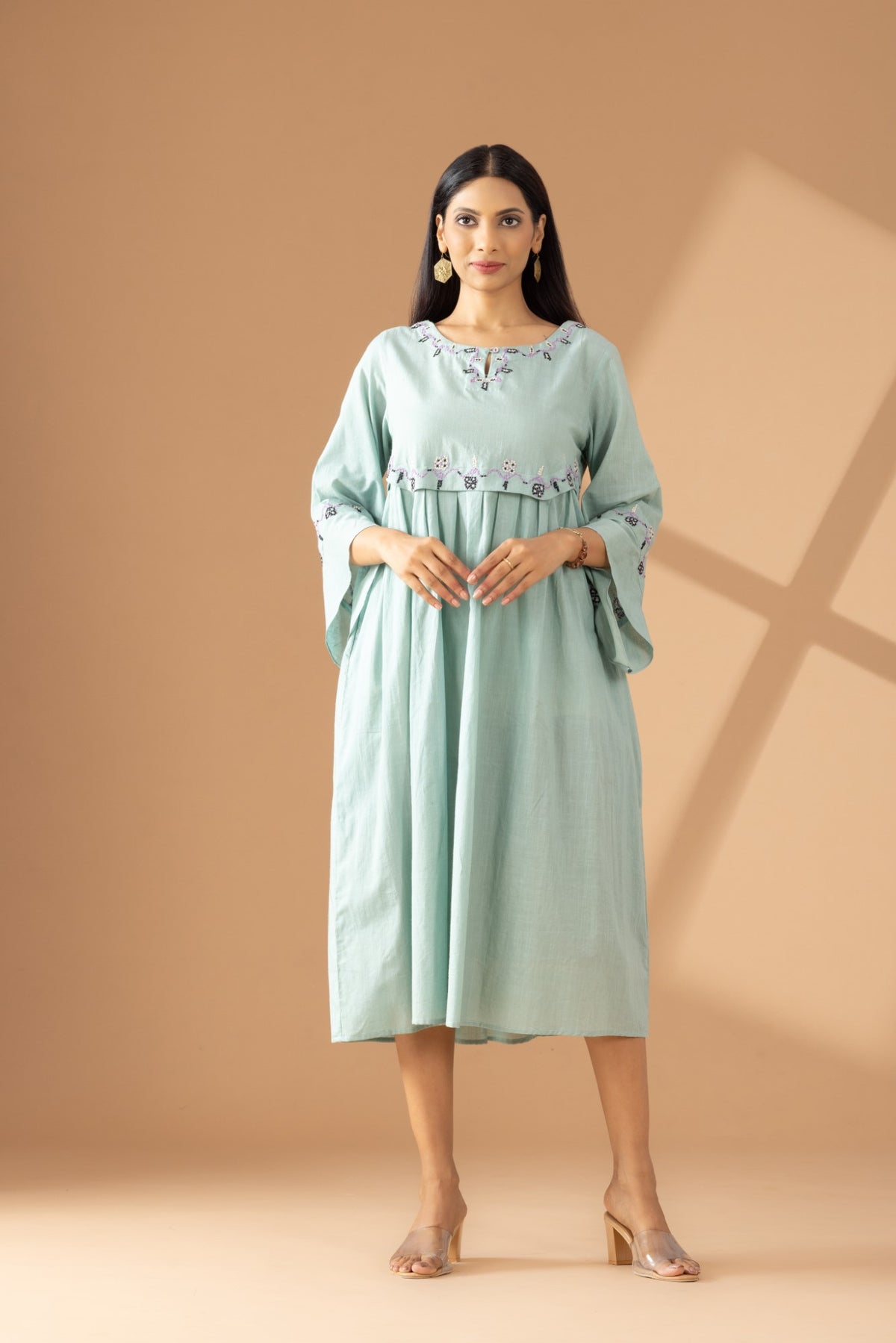 Whisper Dress-Teal Green