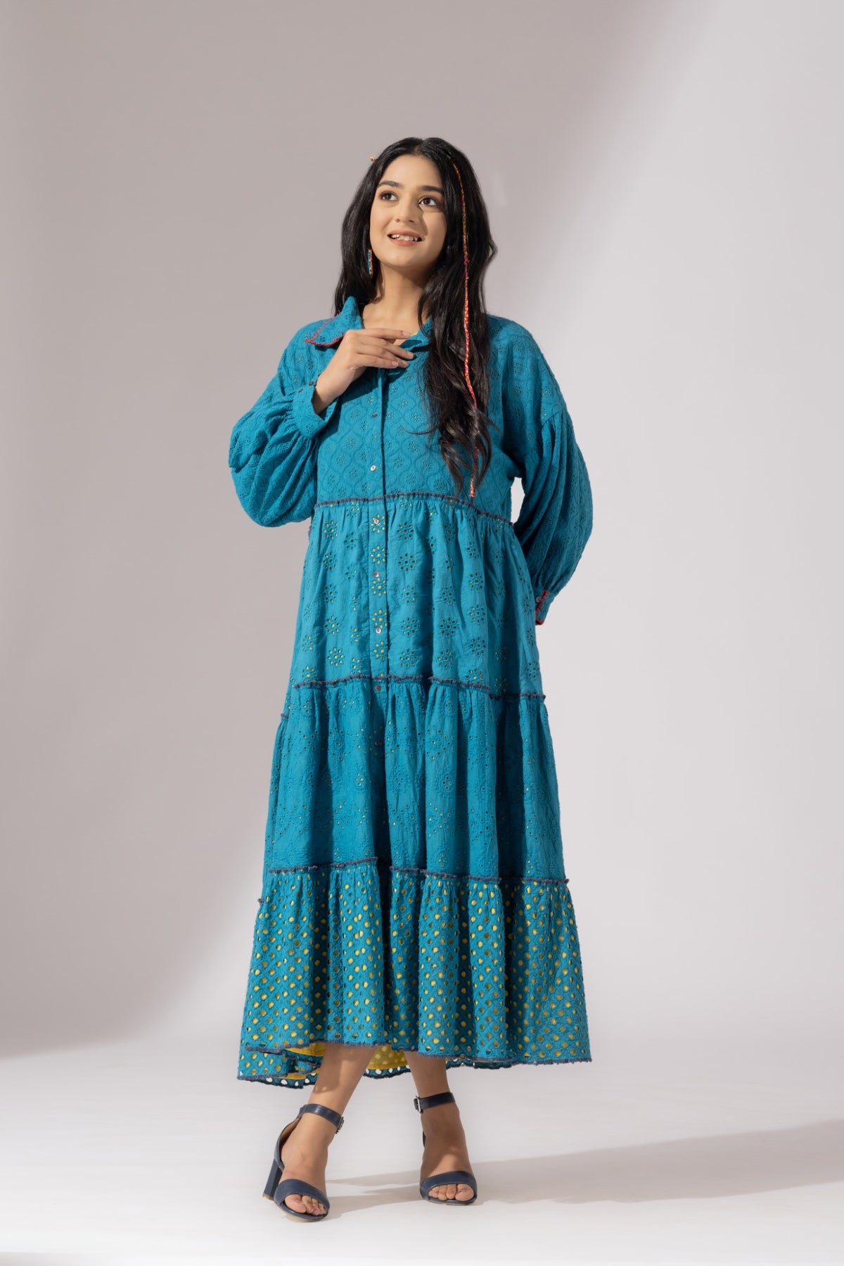 Celestial Grace Dress- French Blue