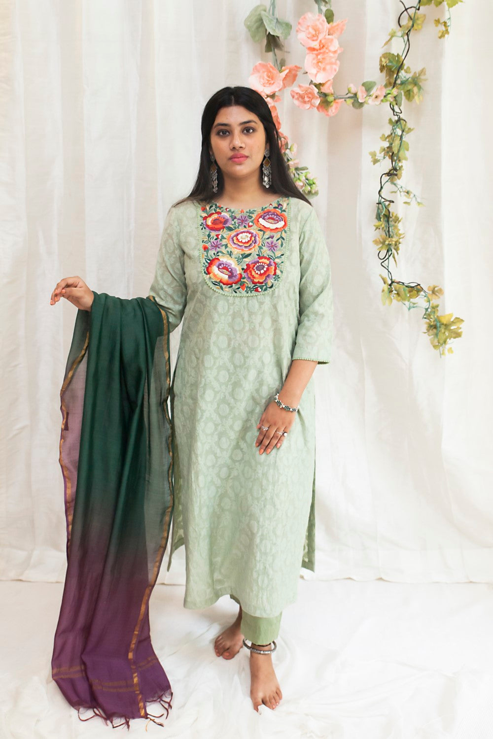 Vintage embroidered Kurta Set