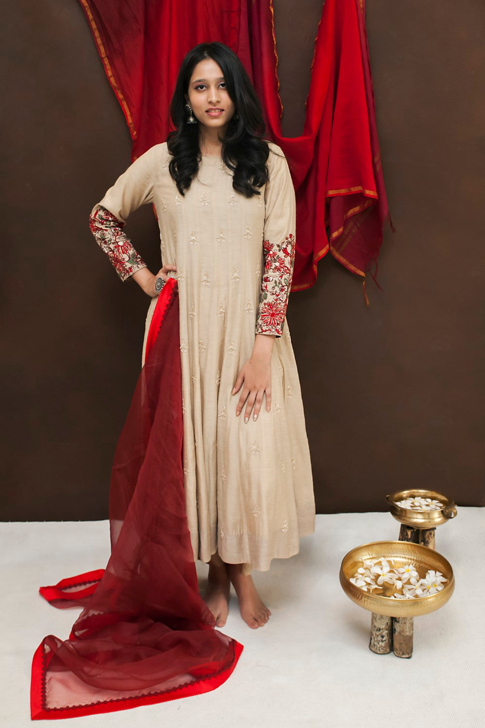 Gauhar Anarkali with trouser & dupatta