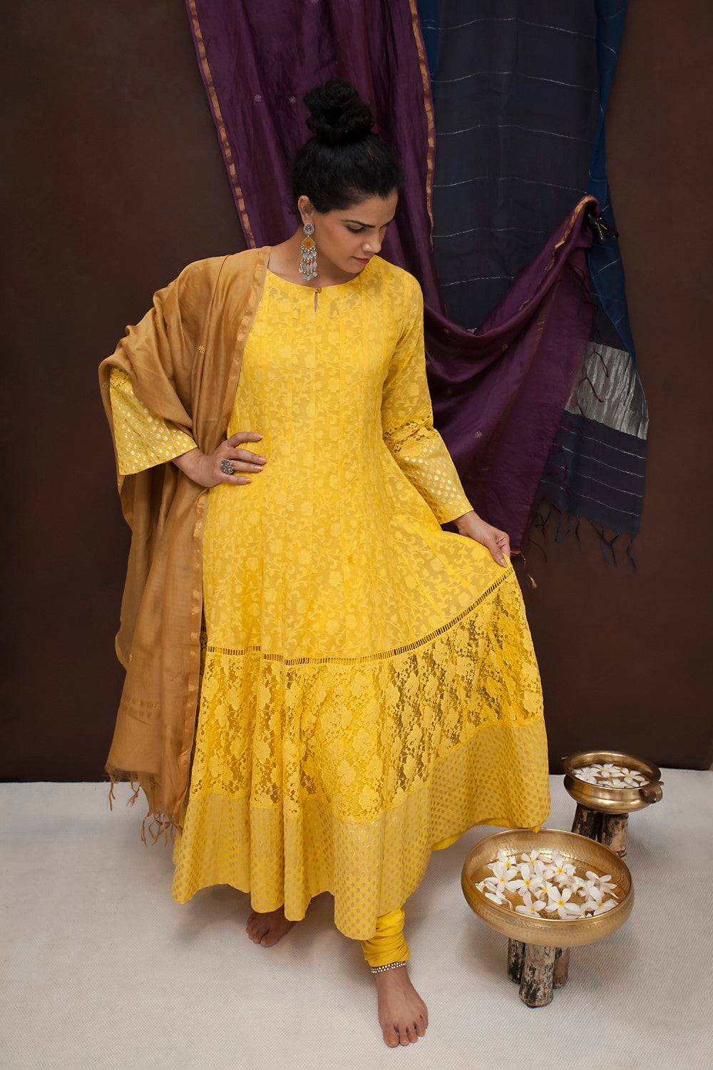 24 Panelled Anarkali with churidar & dupatta