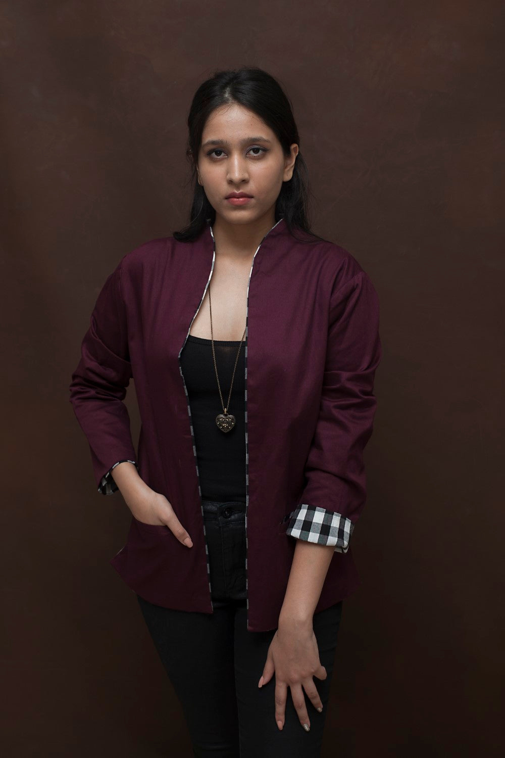 Aubergine Reversible Jacket