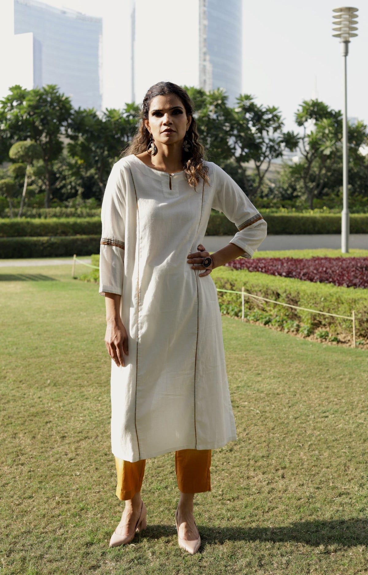 Cotton linen Kurta with Trouser