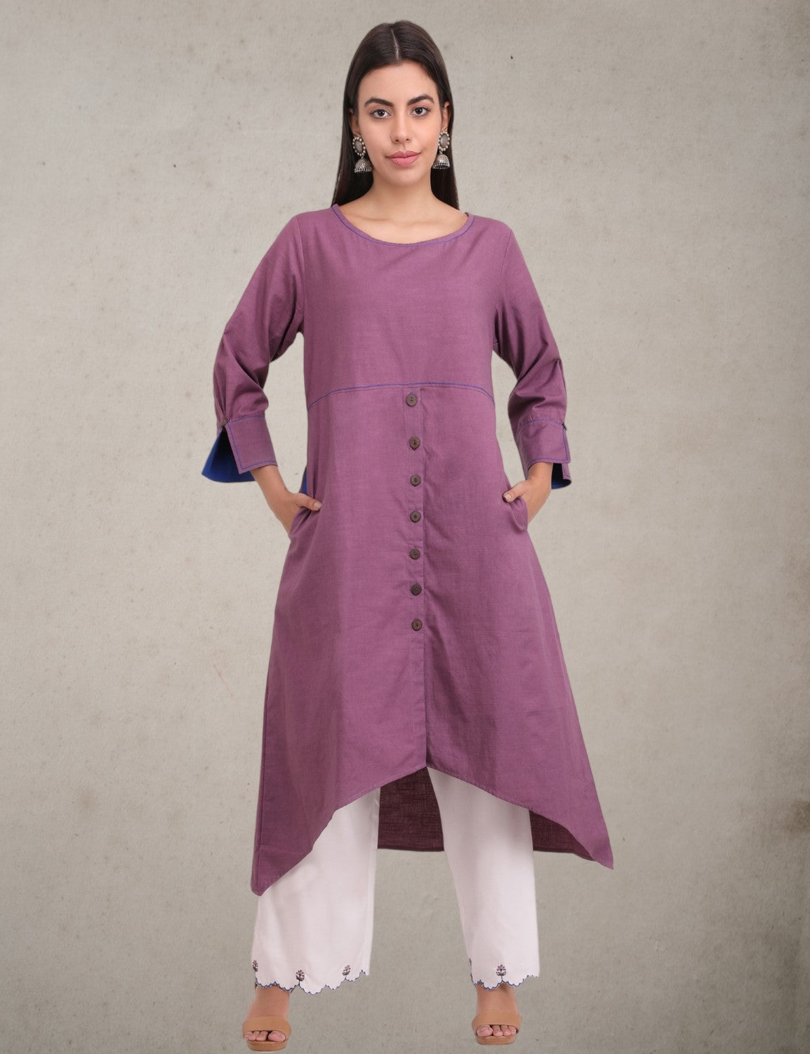 Asymmetric Kurta Set