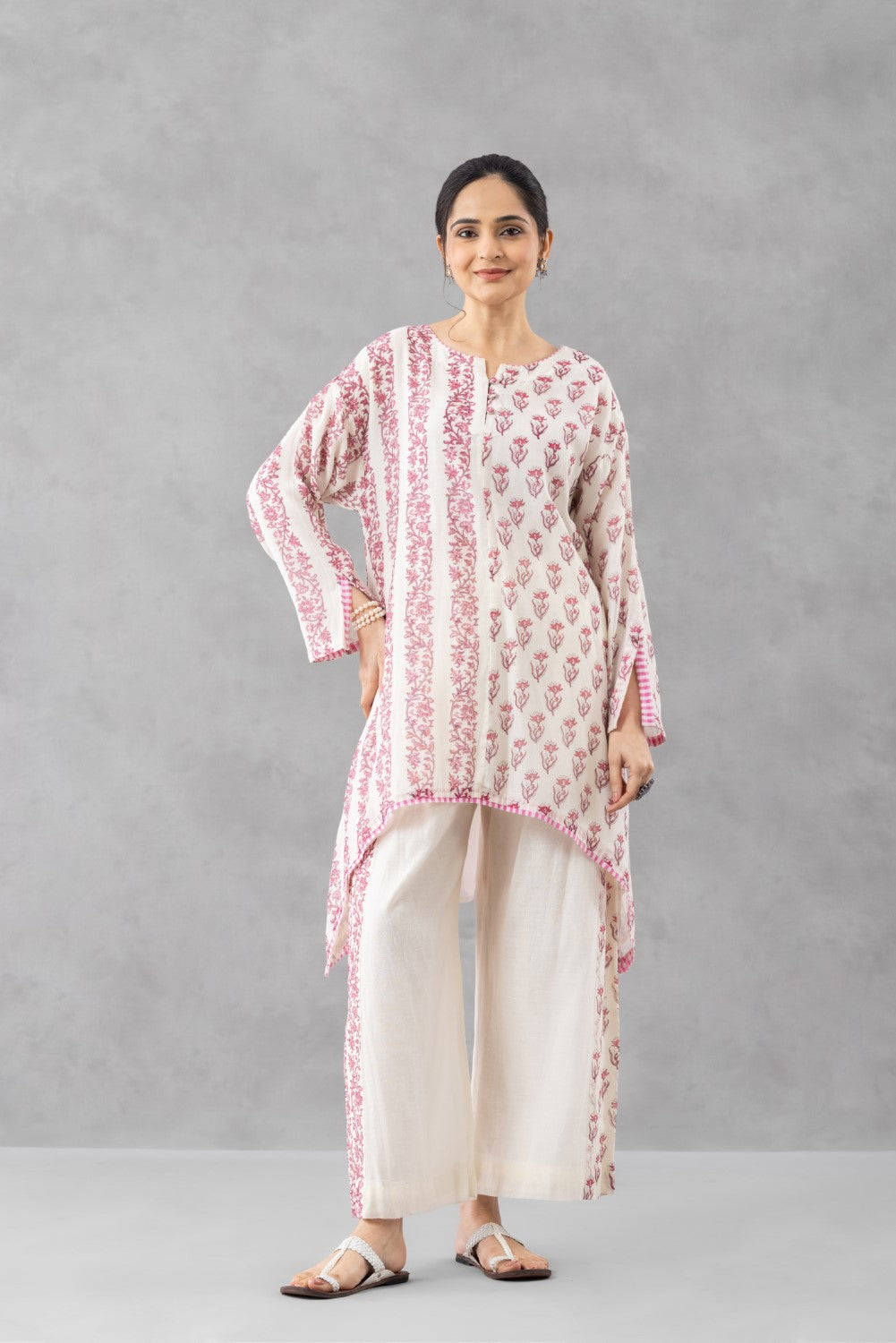 Gul Baag Asymmetric Chanderi Set