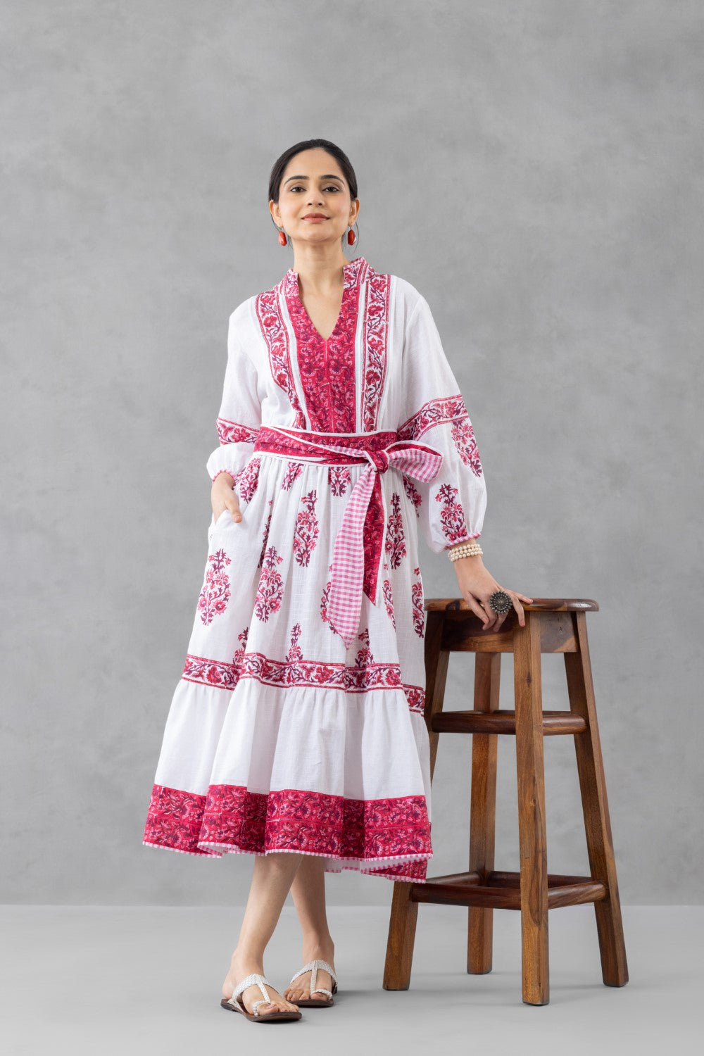 Surkh Baag Belted Dress