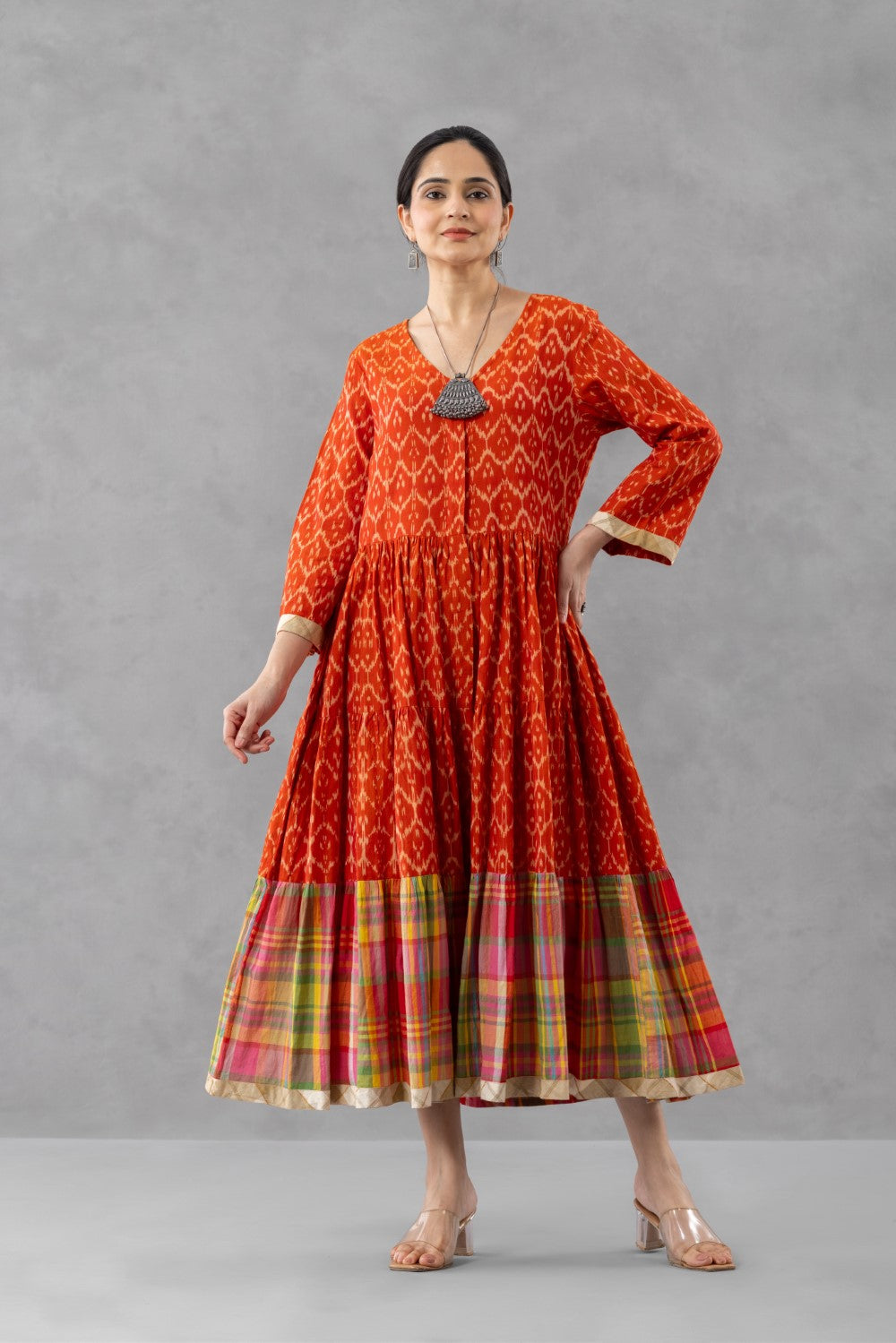 Ikat Katha Tiered Dress